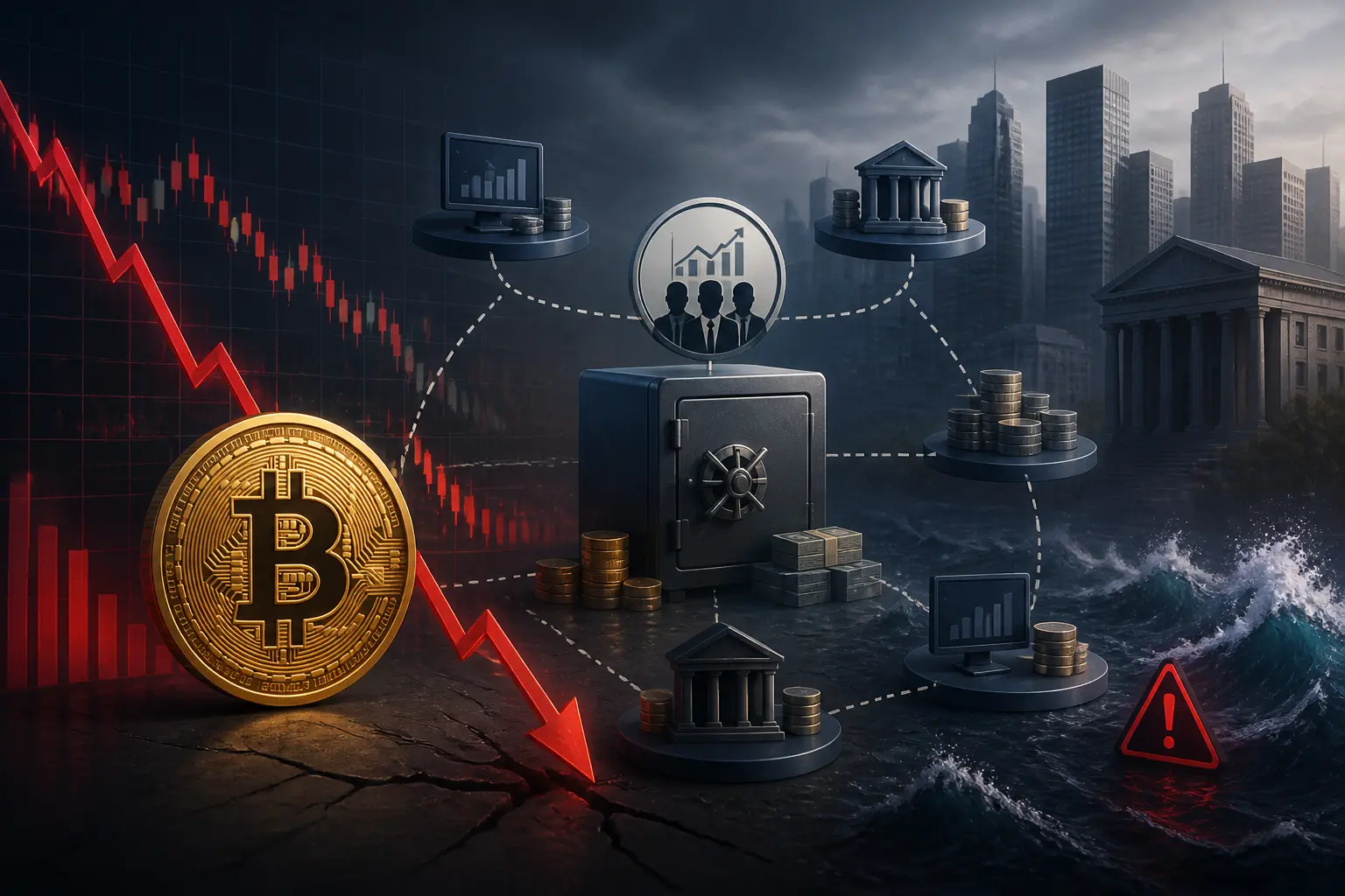مخاطر تصفية صناديق التحوط بالبيتكوين عند توزيع الضمانات بين منصات متعددة