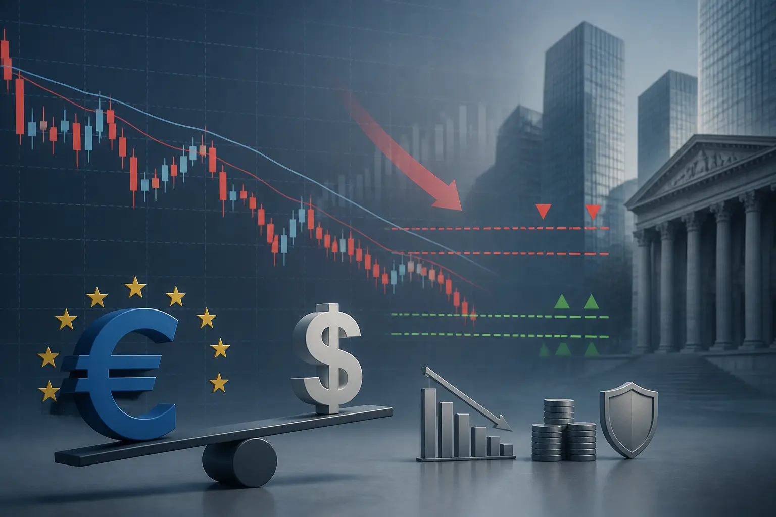اليورو يتجه نحو 1.1145 مقابل الدولار مع استمرار الضغوط البيعية