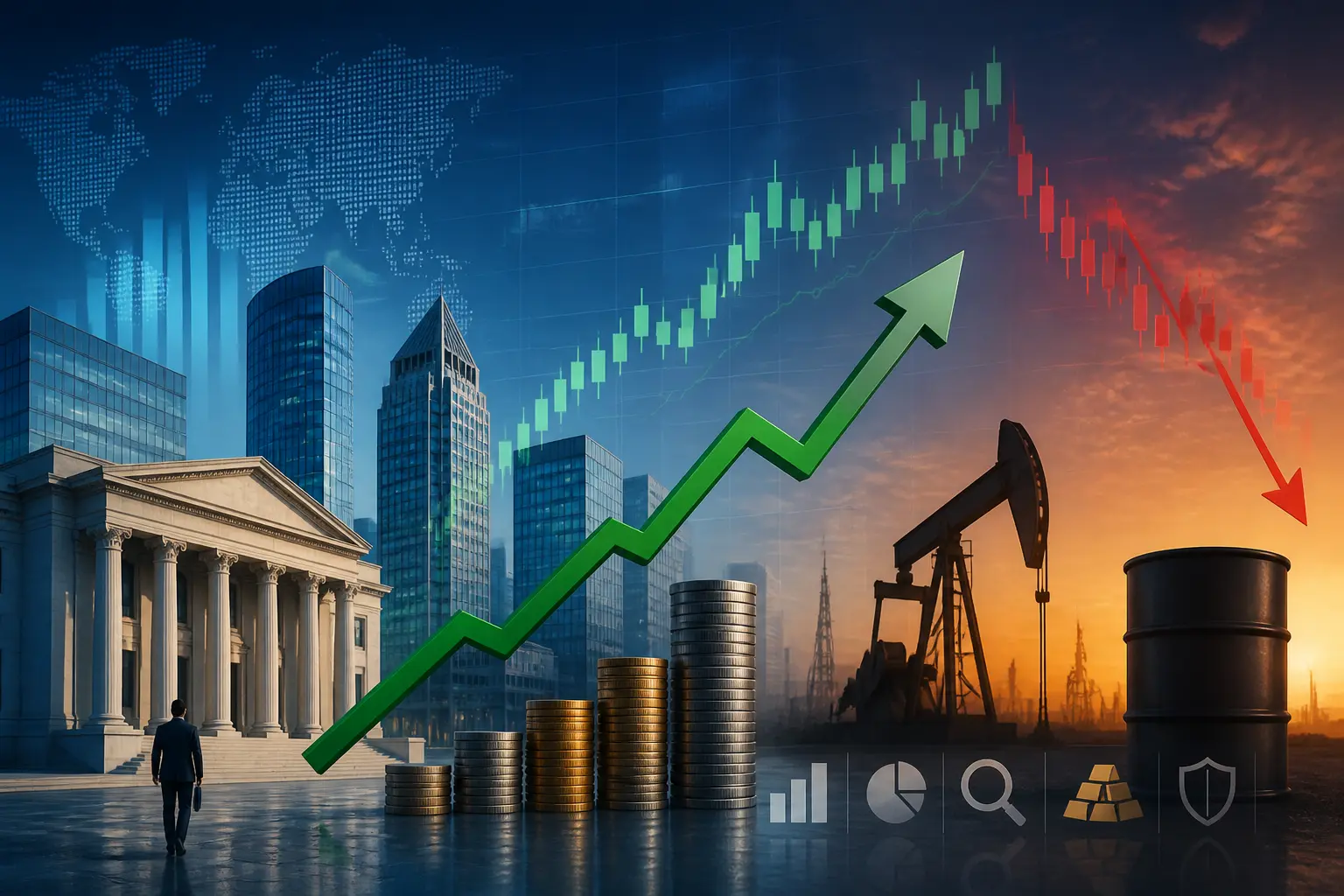 مؤشر FTSE 100 يرتفع مع تراجع أسعار النفط رغم هجمات مطار الرياض