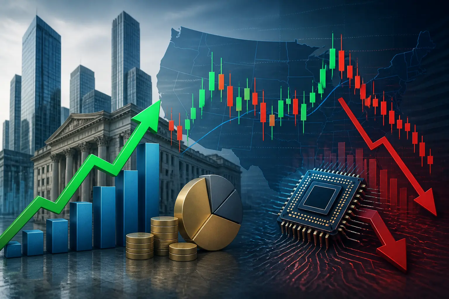 تباين أداء الأسهم الأمريكية مع تراجع ملحوظ لأسهم الرقائق عند الافتتاح