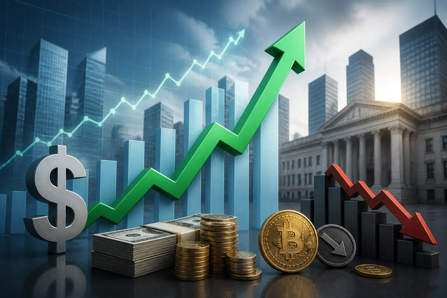 الدولار الأمريكي يرتفع لأعلى مستوى خلال 18 شهرًا وسط ضغوط على بيتكوين والأسهم