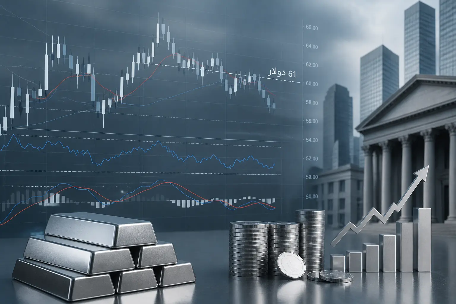 توقعات سعر الفضة: استمرار تردد الثيران مع بقاء السعر دون 61 دولارًا
