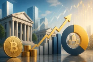 ستراتيجي: اعتماد البنوك العالمية على بيتكوين يرتفع إلى 34% في الربع الثالث من 2026