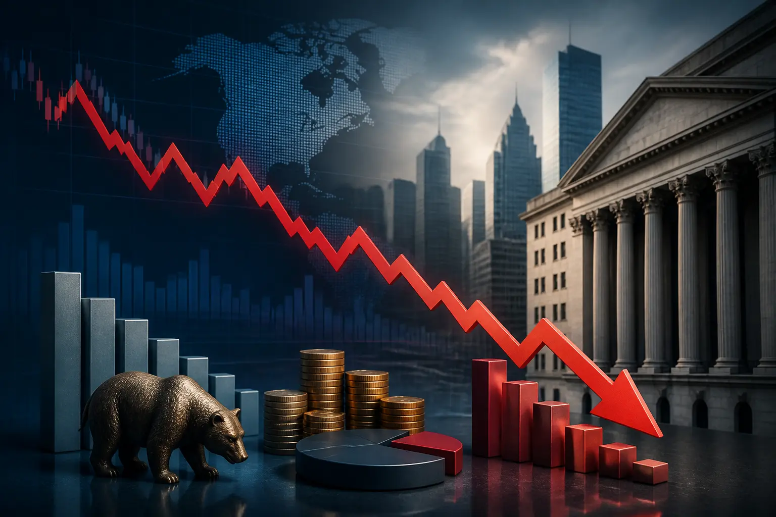 الأسهم الأمريكية تغلق منخفضة مع تراجع حاد في أسهم سيتي
