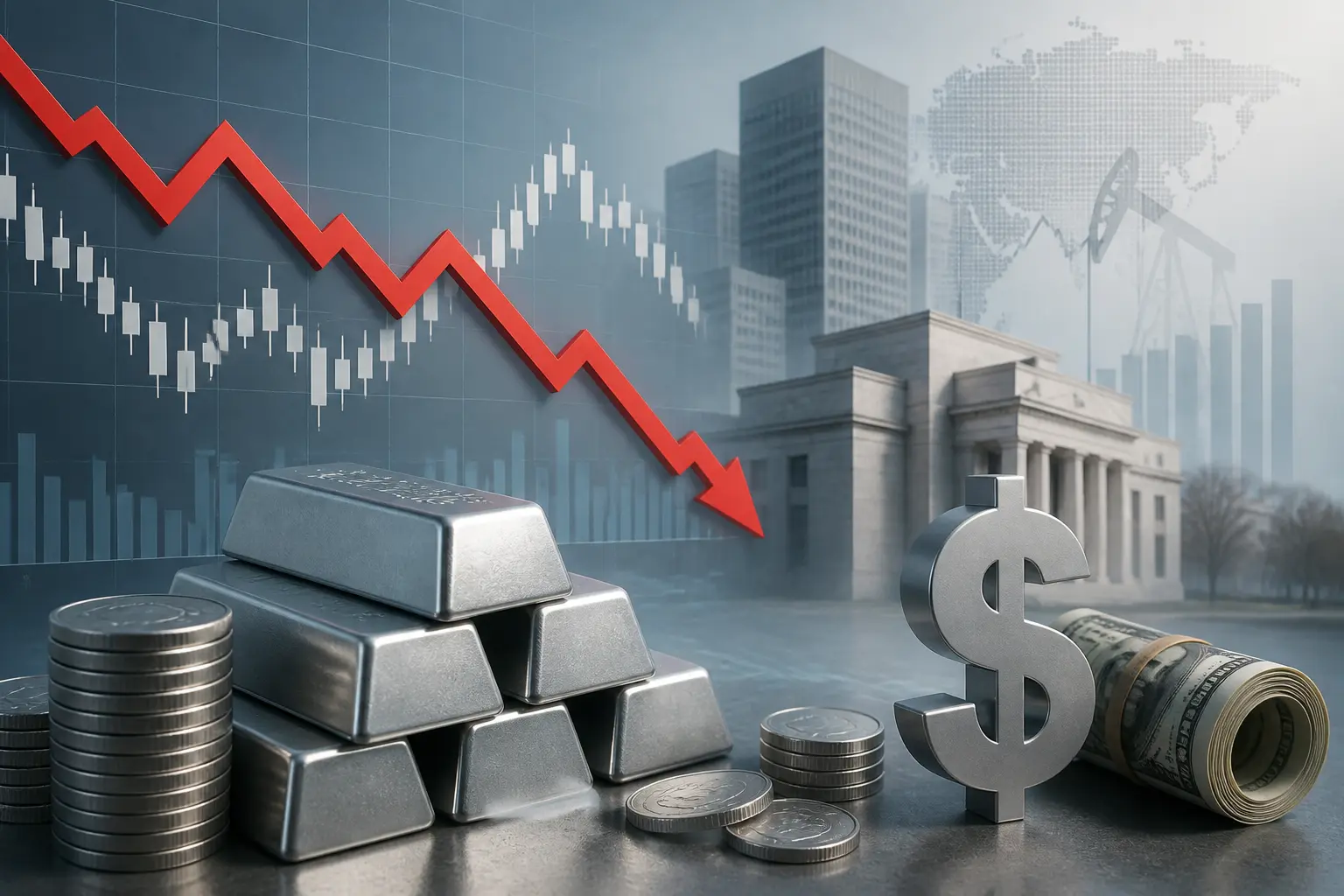 سعر الفضة يتراجع إلى 58.70 دولار مع ترقب بيانات التضخم الأمريكية