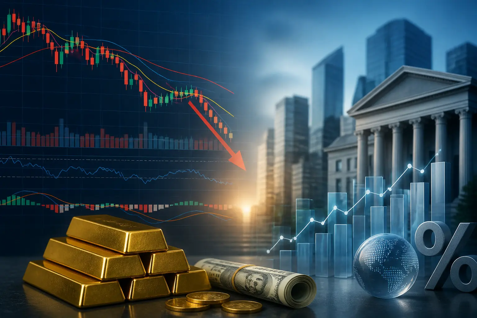 تراجع الذهب لليوم الثالث وسط ترقب بيانات التضخم الأمريكية الحاسمة