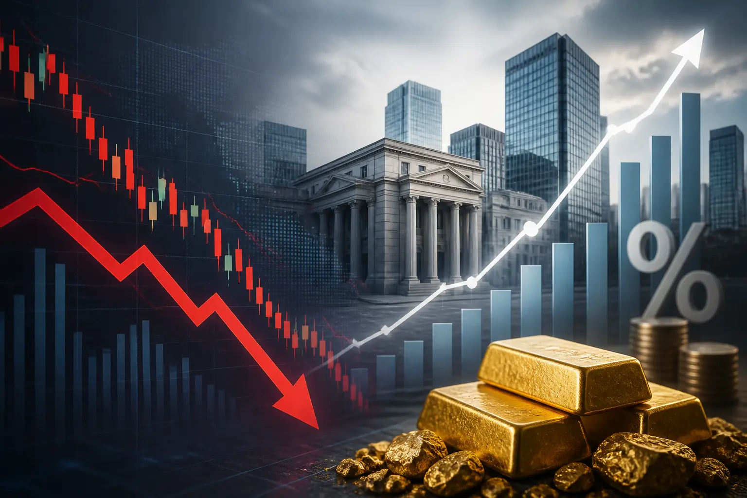 تراجع أسهم تعدين الذهب مع ارتفاع توقعات رفع الفائدة الأمريكية