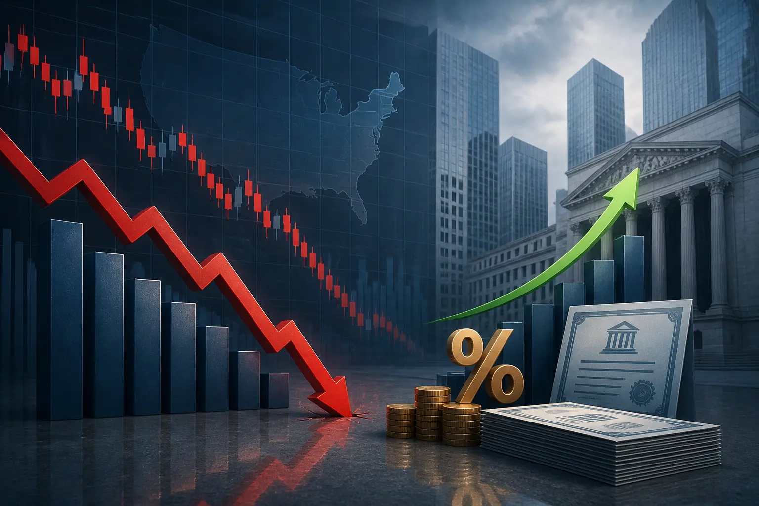 تراجع الأسهم الأمريكية مع ارتفاع عوائد السندات بعد صدور بيانات التضخم