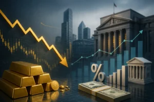 الذهب يتراجع مع تصاعد توقعات رفع الفائدة الأمريكية بعد بيانات تضخم قوية