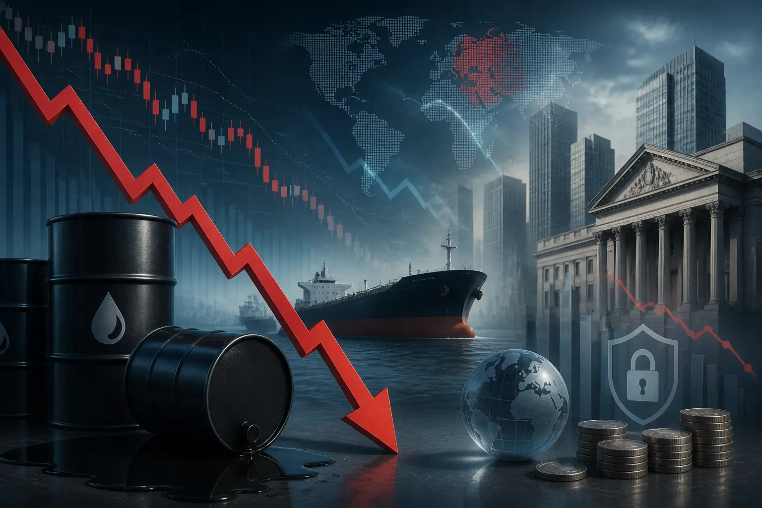 تراجع أسعار النفط مع بحث واشنطن تخفيف العقوبات على ناقلات النفط الروسية