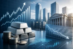 سعر الفضة يواصل التعافي قرب 57.60 دولار مع تراجع الدولار الأمريكي