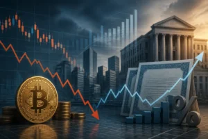 بيتكوين تتراجع رغم صعود وهبوط عوائد السندات: تعقيدات الارتباط المالي