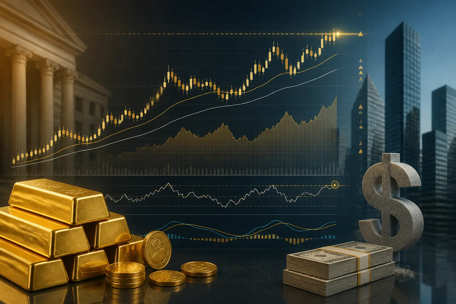 الذهب يحافظ على مكاسبه وسط ترقب تحرك مستدام فوق 4200 دولار وقوة الدولار الأمريكي