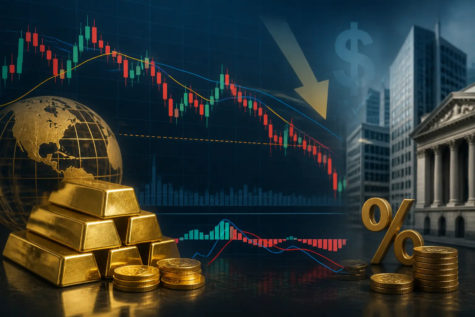 الذهب يتراجع دون 4200 دولار مع تقييد توقعات رفع الفائدة من الاحتياطي الفيدرالي