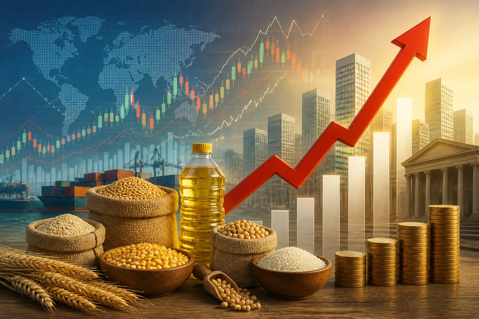توقعات بتفاقم تضخم أسعار الغذاء عالميًا مع استمرار اضطرابات الإمدادات