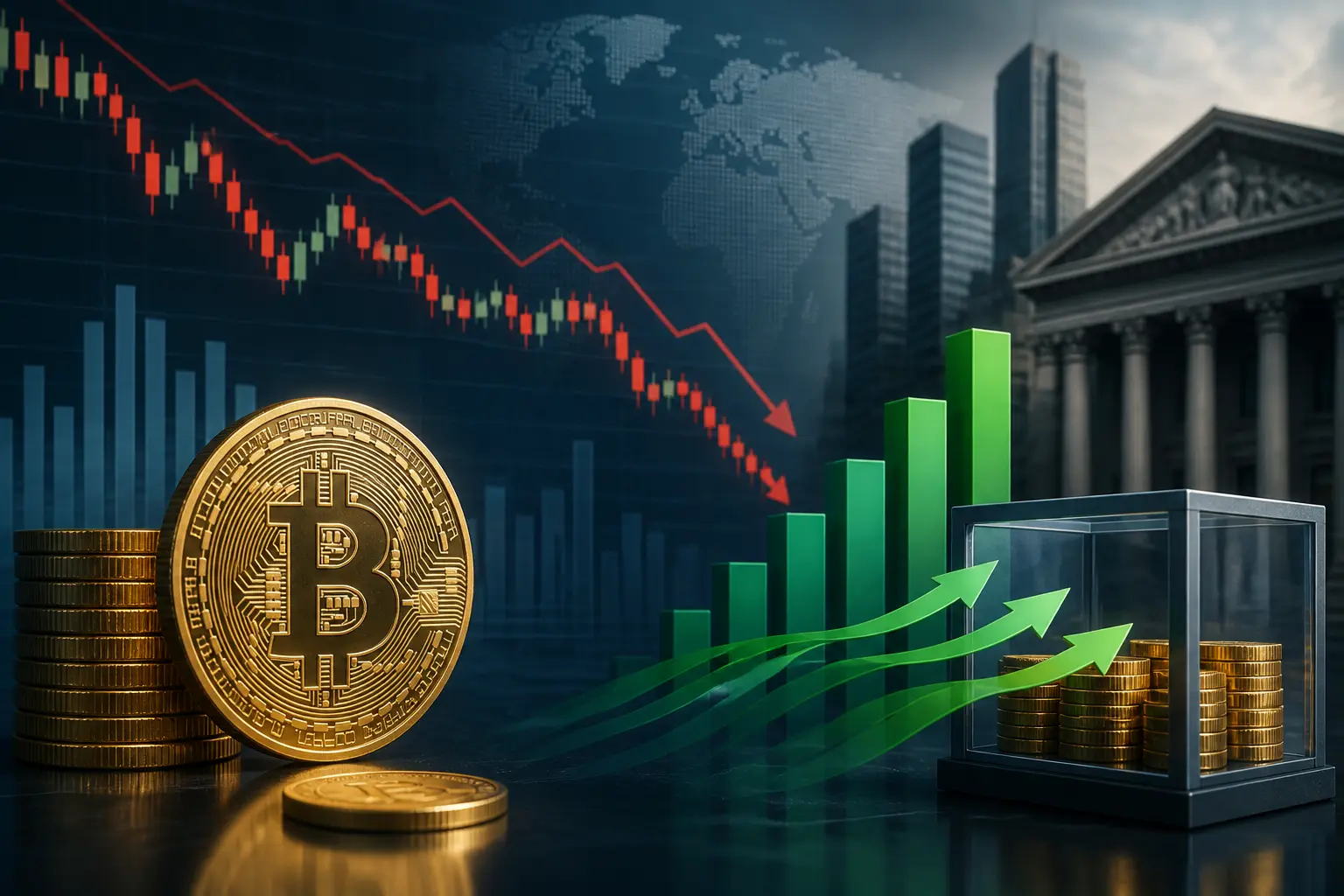 تراجع البيتكوين رغم تدفقات قياسية بقيمة 526 مليون دولار إلى صناديق ETF