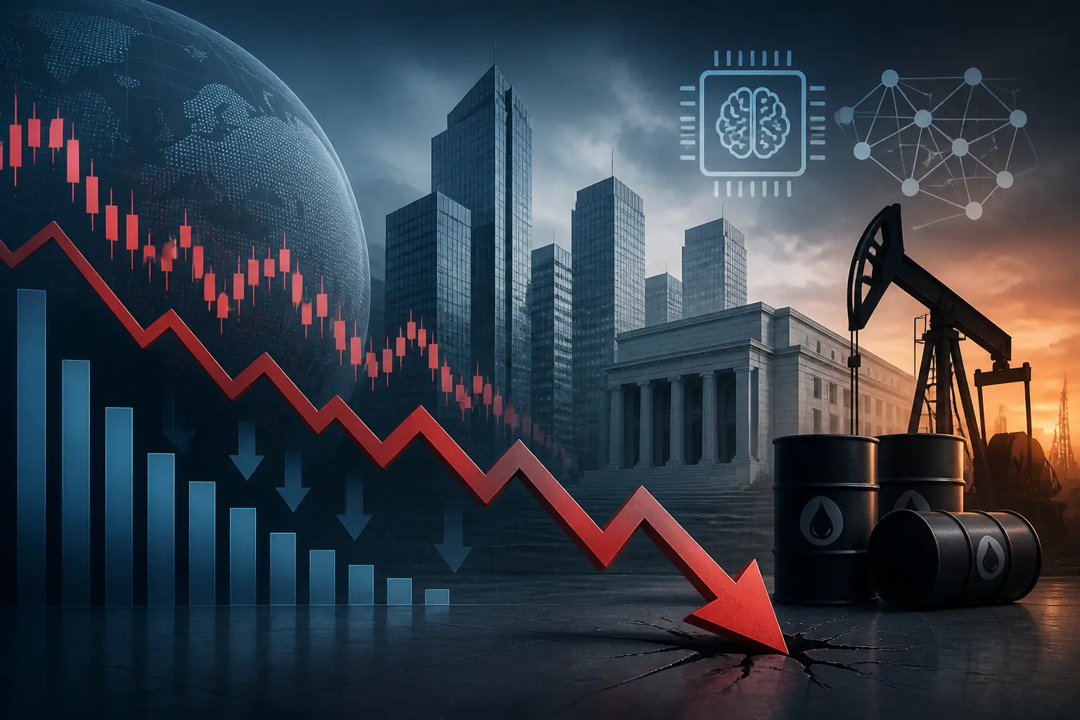تراجع أسهم التكنولوجيا الأمريكية وسط مخاوف الذكاء الاصطناعي وارتفاع أسعار النفط
