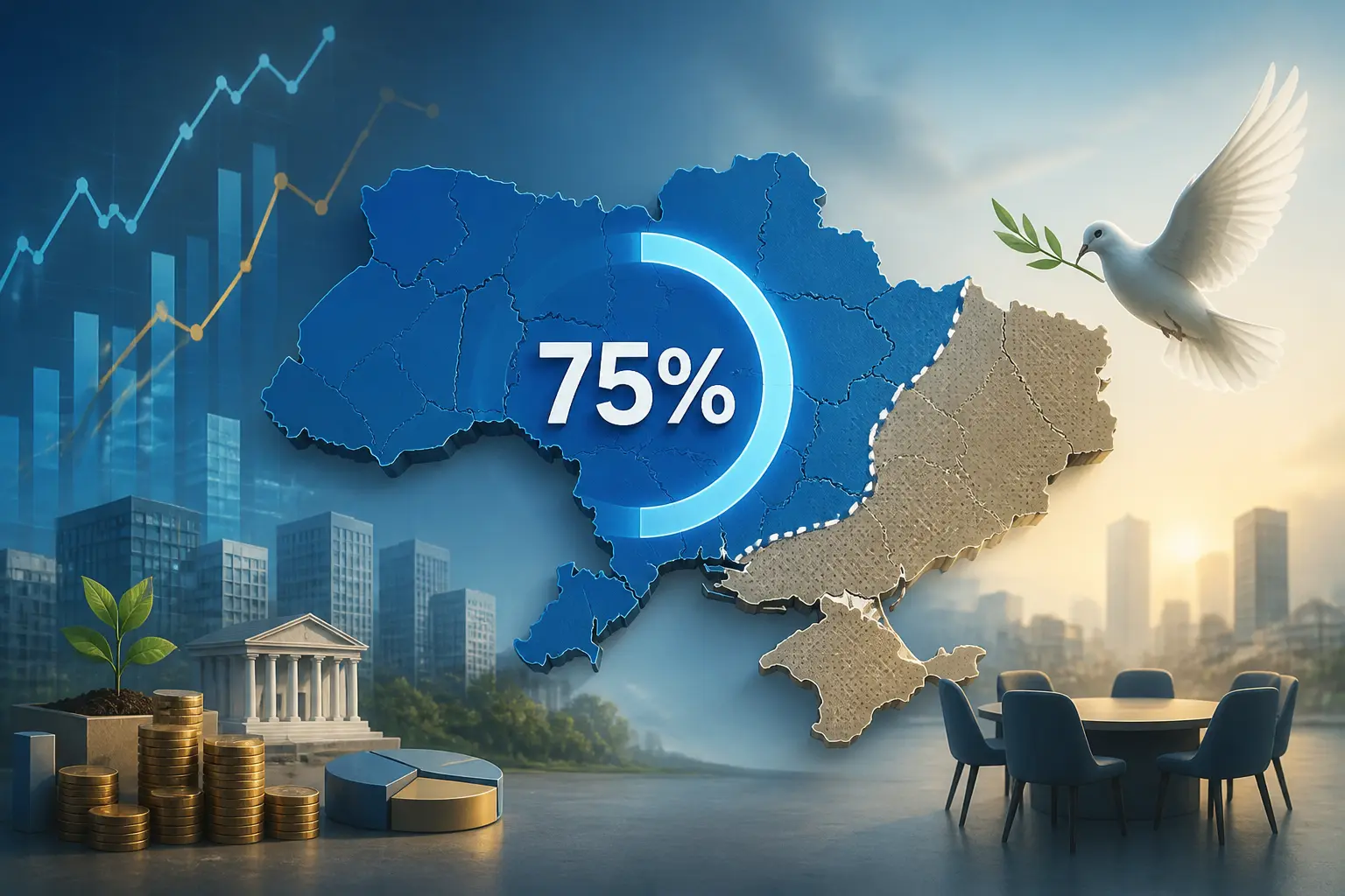 زيلينسكي يؤكد إمكانية اتفاق سلام مع احتفاظ أوكرانيا بـ75% من أراضيها