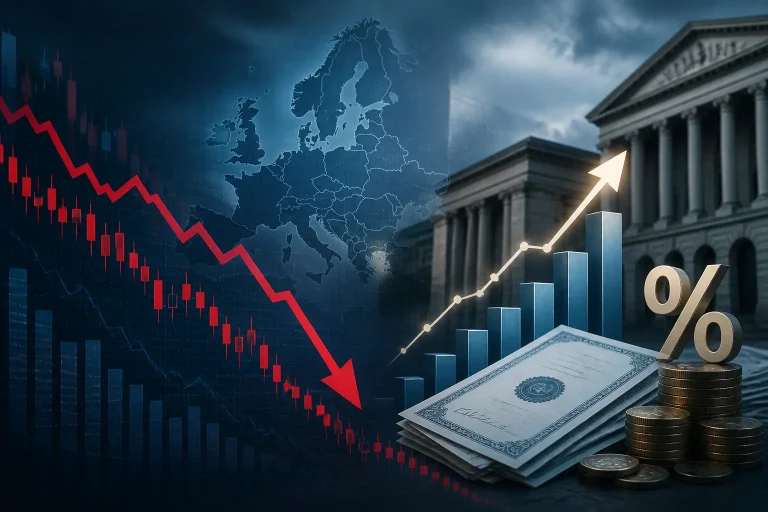 تراجع الأسواق الأوروبية مع ارتفاع عوائد السندات الفرنسية فوق 5%