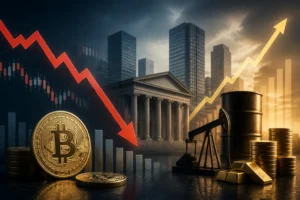 بيتكوين يتراجع دون 82 ألف دولار وسط موجة بيع في أسهم التكنولوجيا وارتفاع النفط