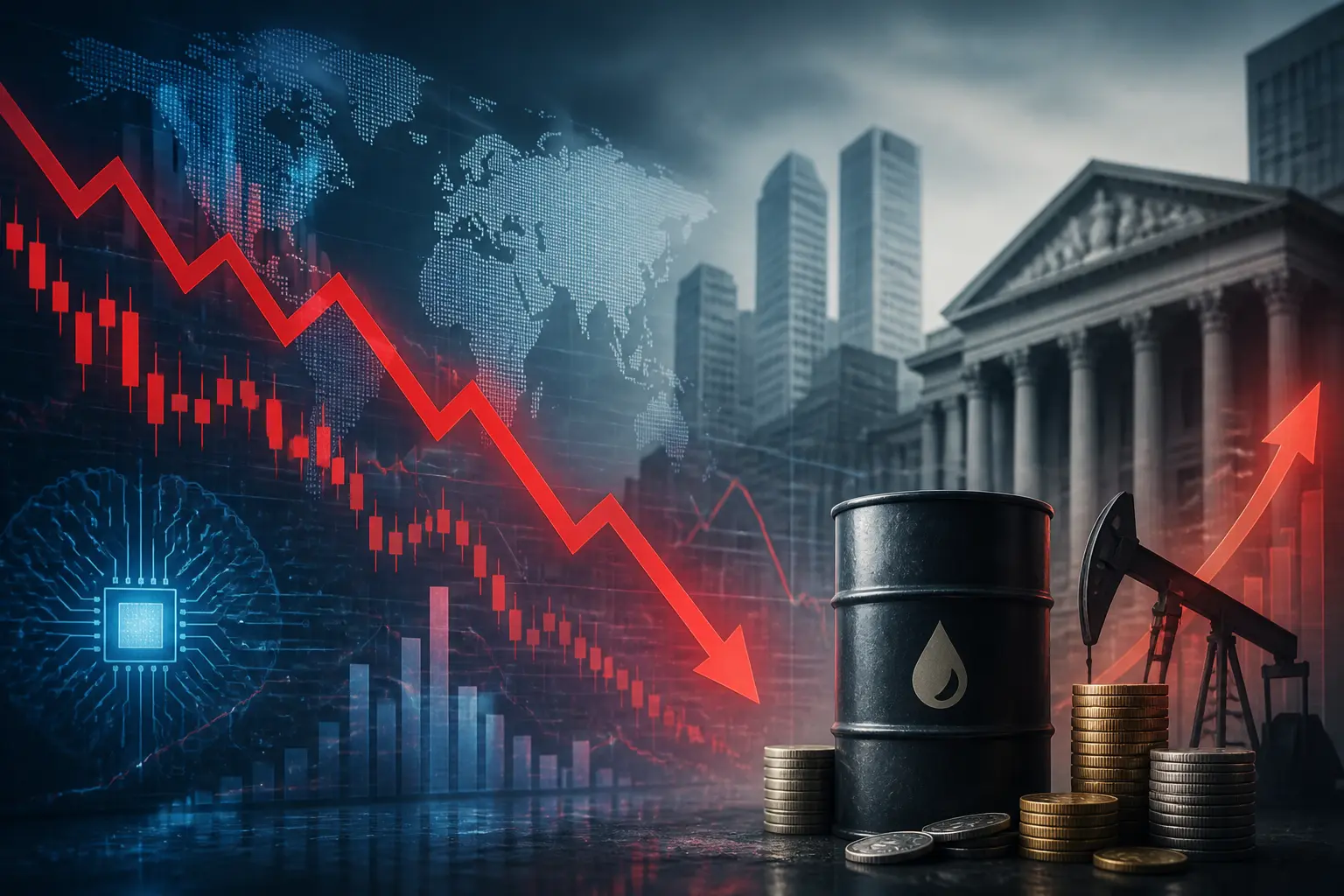 تراجع أسهم الأسواق الناشئة بسبب ضغوط الذكاء الاصطناعي وارتفاع أسعار النفط