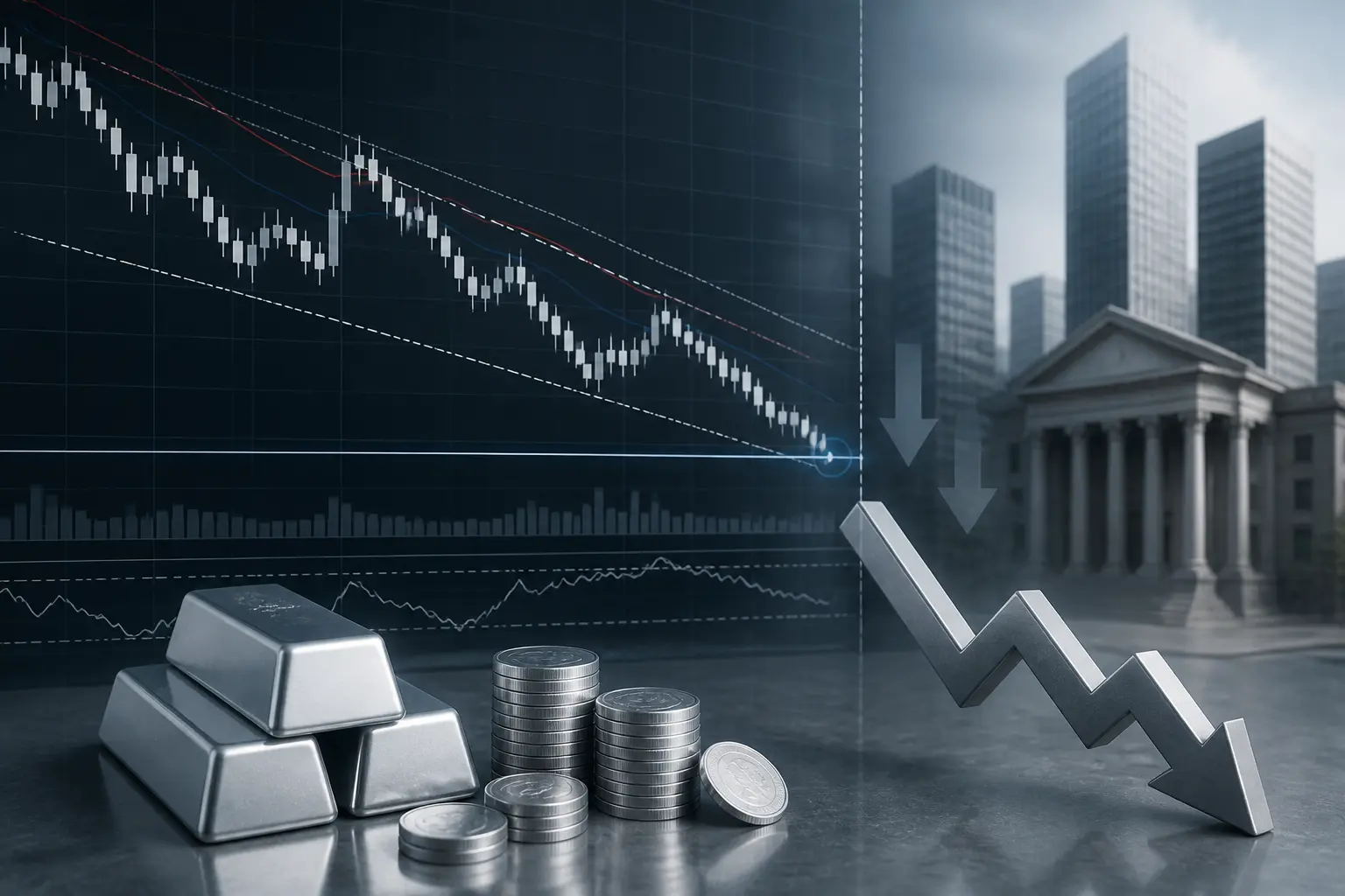 تراجع سعر الفضة مع تصاعد الضغوط الهبوطية وترقب مستوى 50 دولارًا