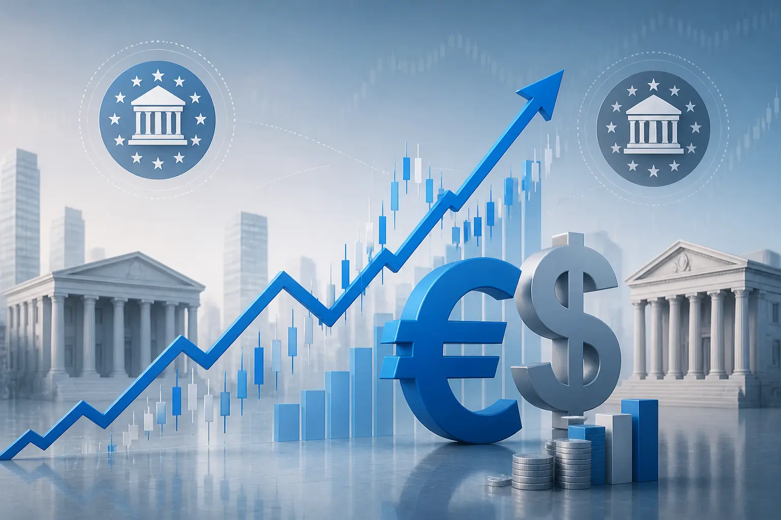 اليورو يرتفع تدريجيًا مع تقارب سياسات الفائدة بين الفيدرالي الأوروبي والفيدرالي الأمريكي