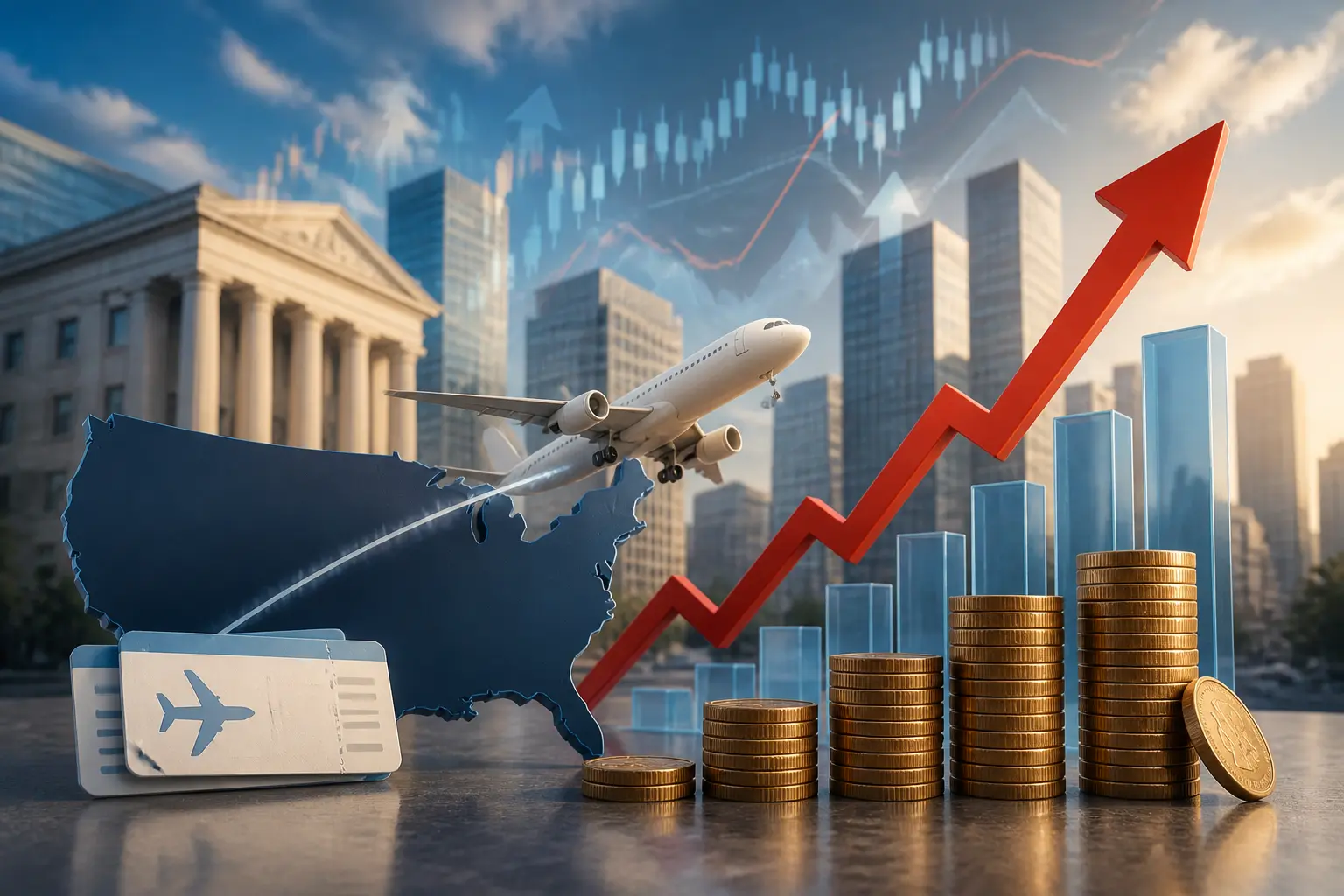 ارتفاع أسعار تذاكر الطيران في الولايات المتحدة يصل إلى 25% خلال 2026