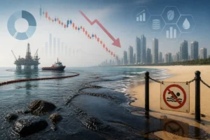 تسرب نفطي واسع قبالة سواحل الإمارات يضطر لإغلاق شواطئ جديدة