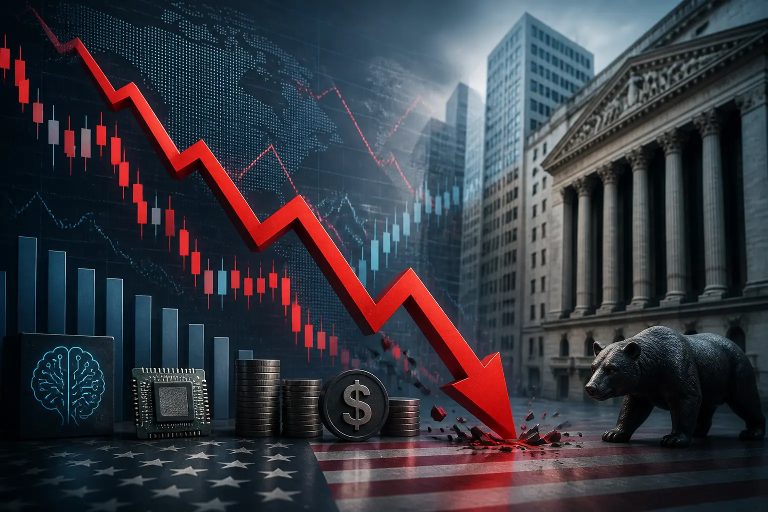 إتش إس بي سي تحذر من هشاشة الأسهم الأمريكية وسط موجة بيع أسهم الذكاء الاصطناعي