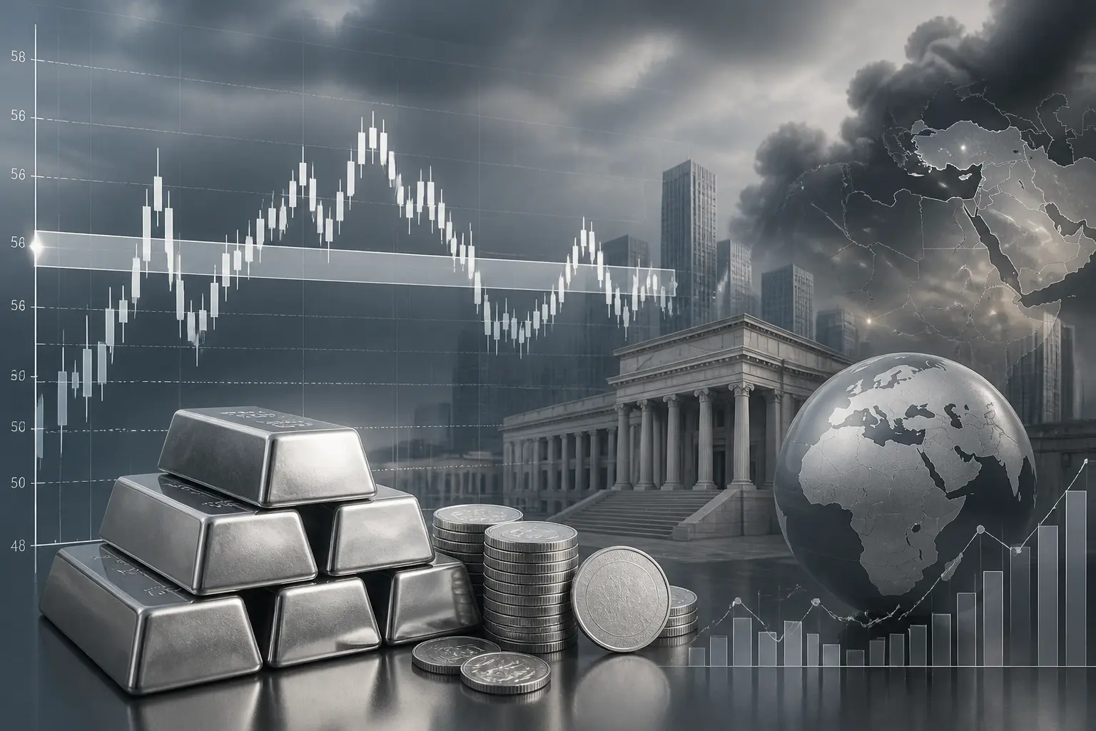 الفضة تستقر حول 54 دولارًا وسط ترقب قرارات الفيدرالي وتوترات الشرق الأوسط