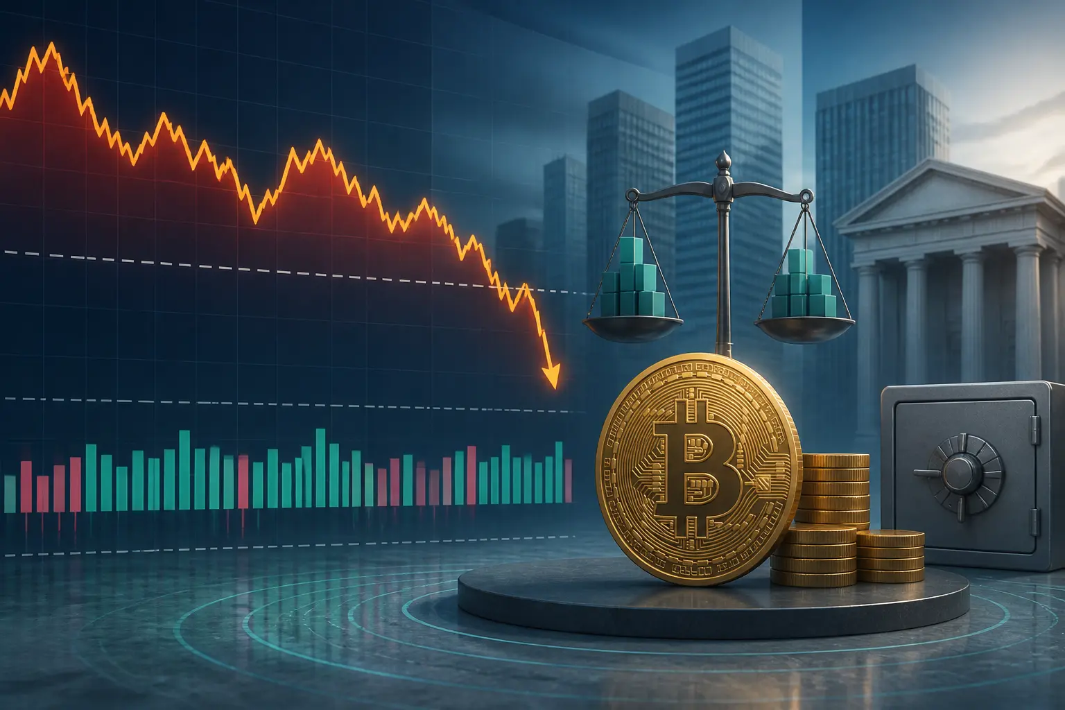 انخفاض بيتكوين دون 80,000 دولار وسط استقرار معدلات التمويل في منصات التداول