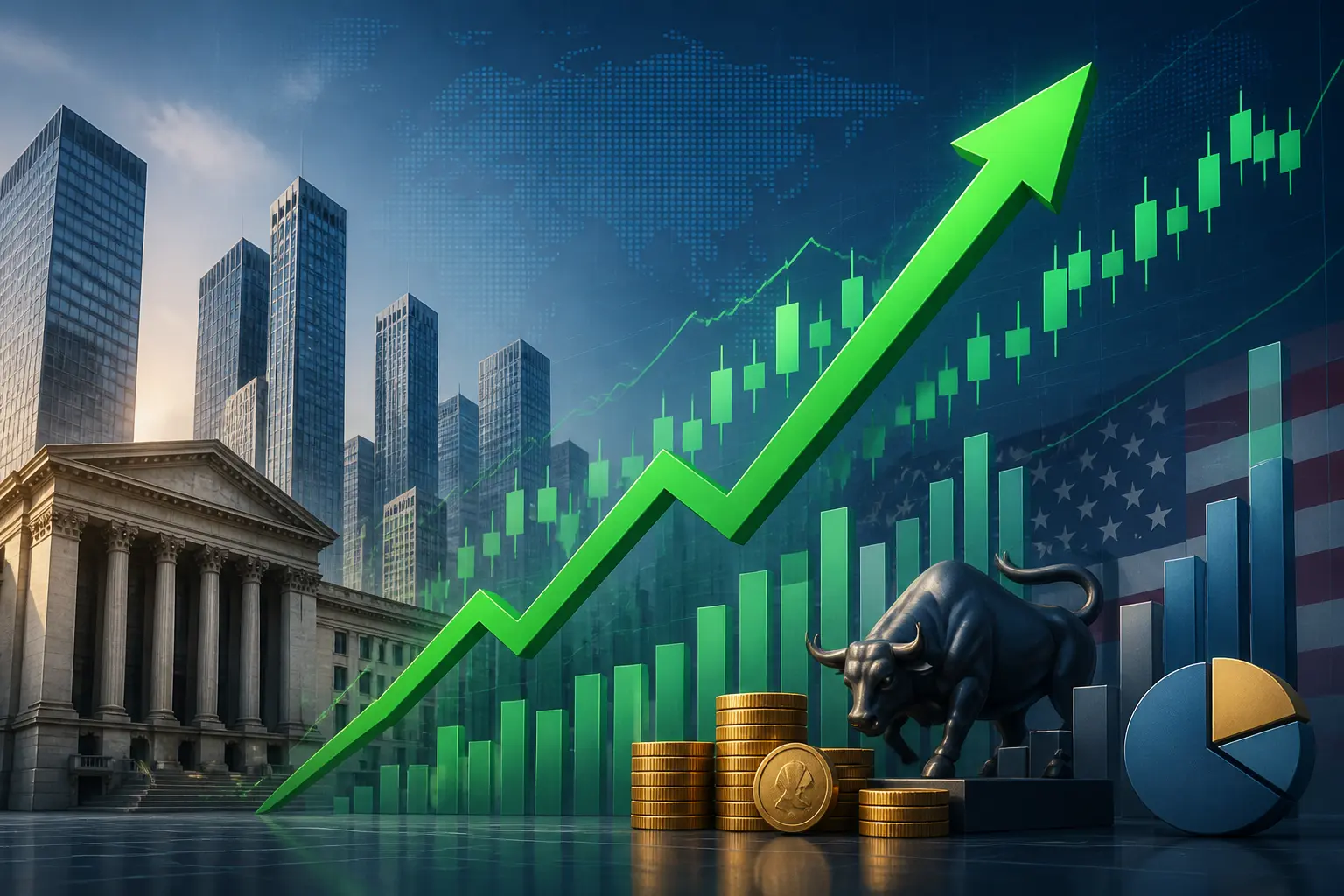 ارتفاع قوي في سوق الأسهم الأمريكية مع صعود 332 شركة ضمن مؤشر S&P 500