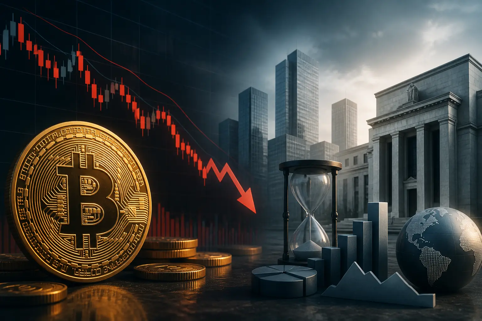 بيتكوين تتراجع تحت 80,000 دولار مع ترقب قرار الفيدرالي وأرباح التكنولوجيا
