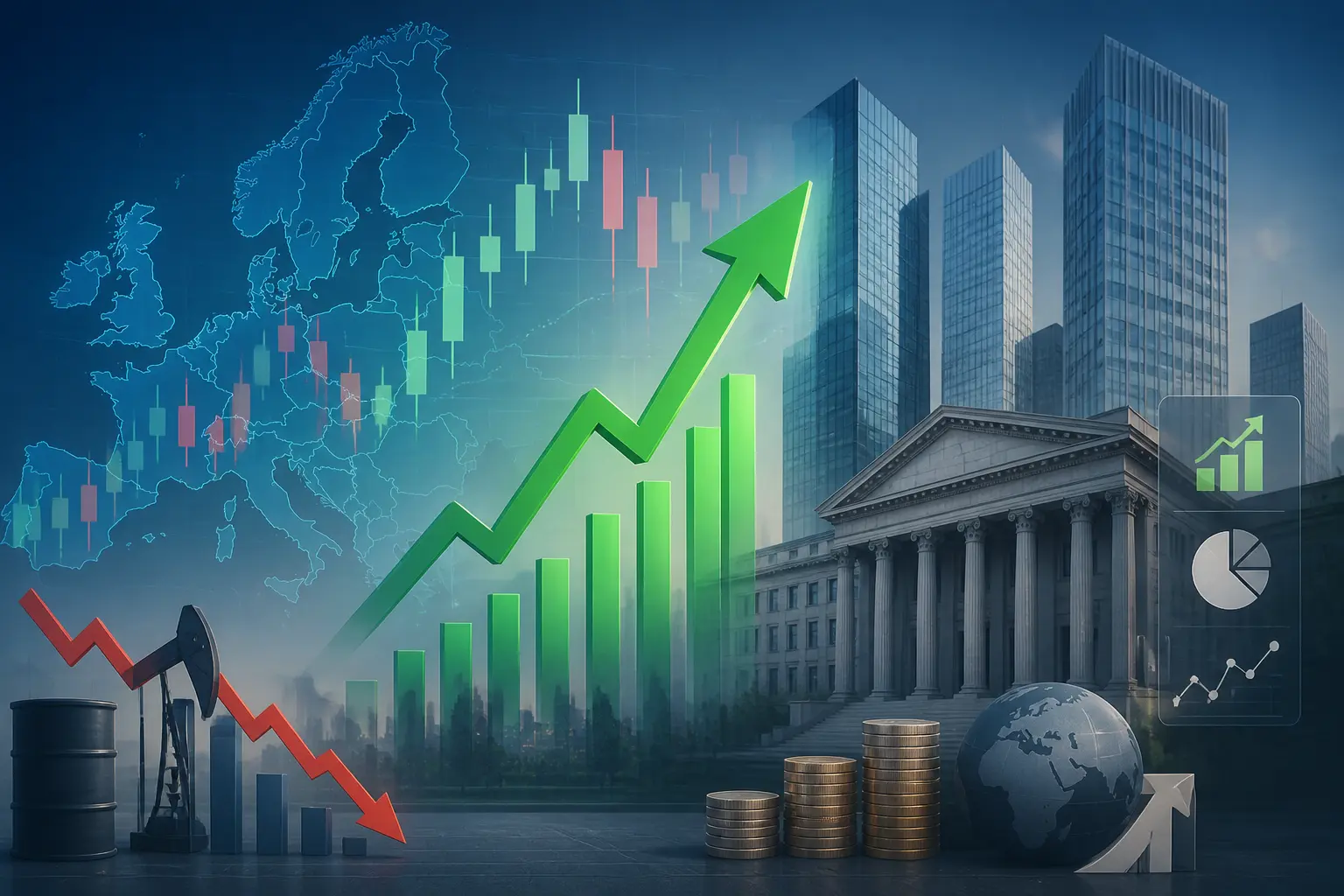 الأسهم الأوروبية ترتفع بدعم بيانات أمريكية إيجابية رغم هبوط سهم HSBC وتراجع النفط