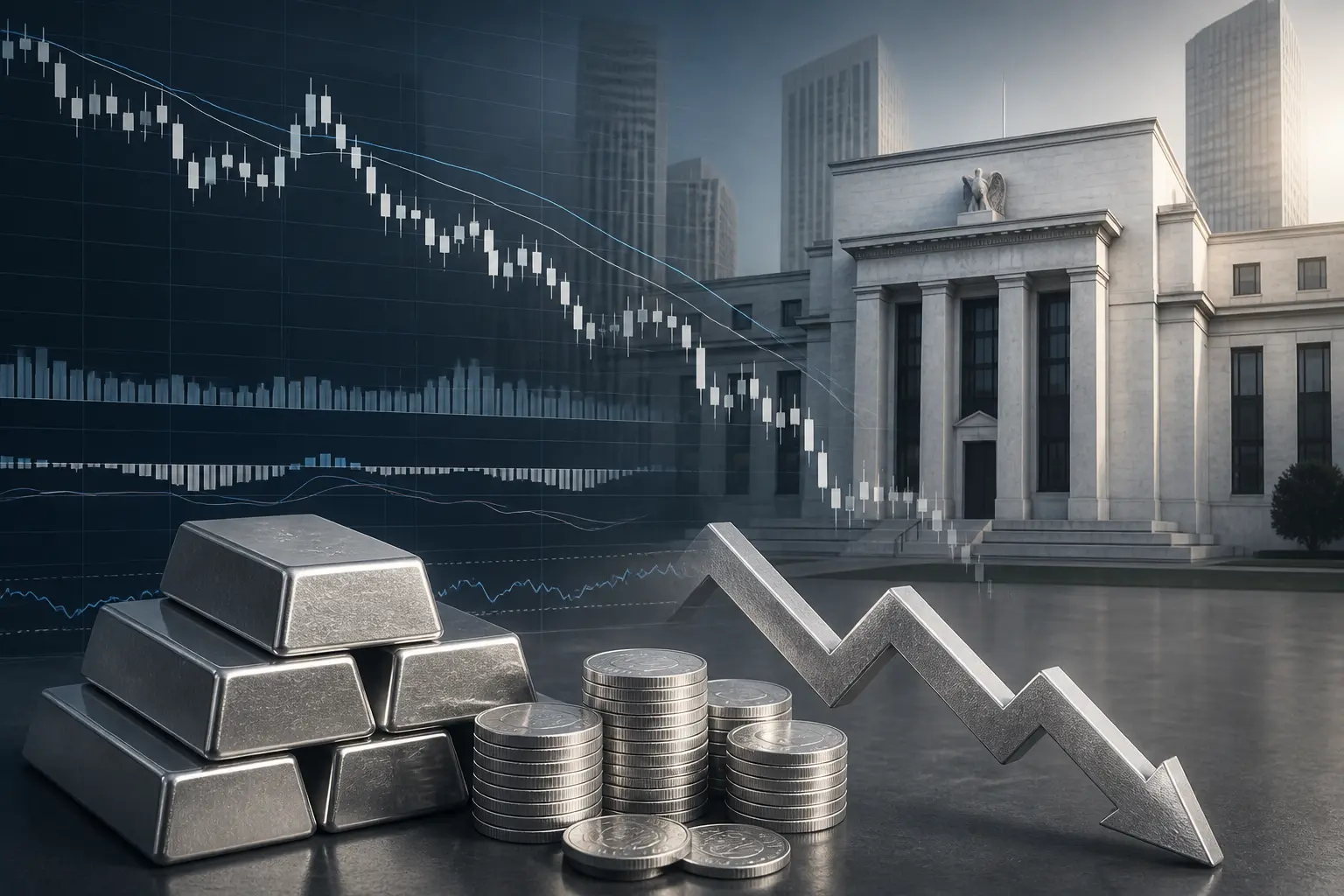 توقعات هبوطية لأسعار الفضة مع ترقب اجتماع اللجنة الفيدرالية للسوق المفتوحة