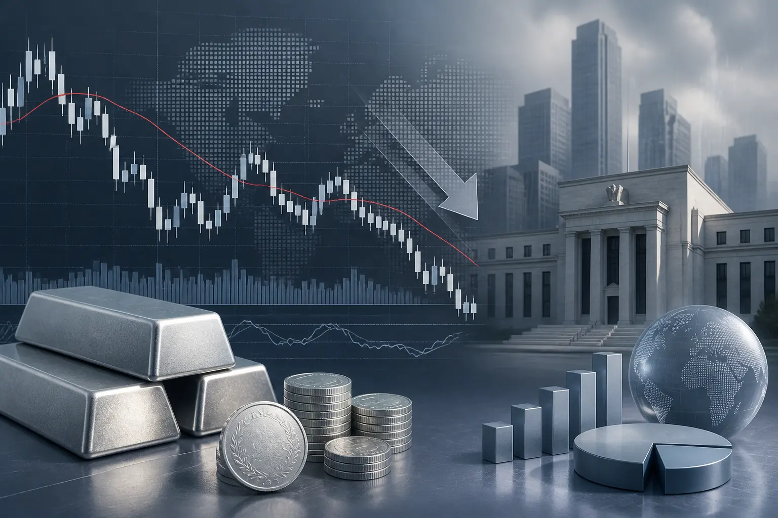 توقعات سعر الفضة: استمرار السيطرة البيعية قبيل اجتماع الفيدرالي