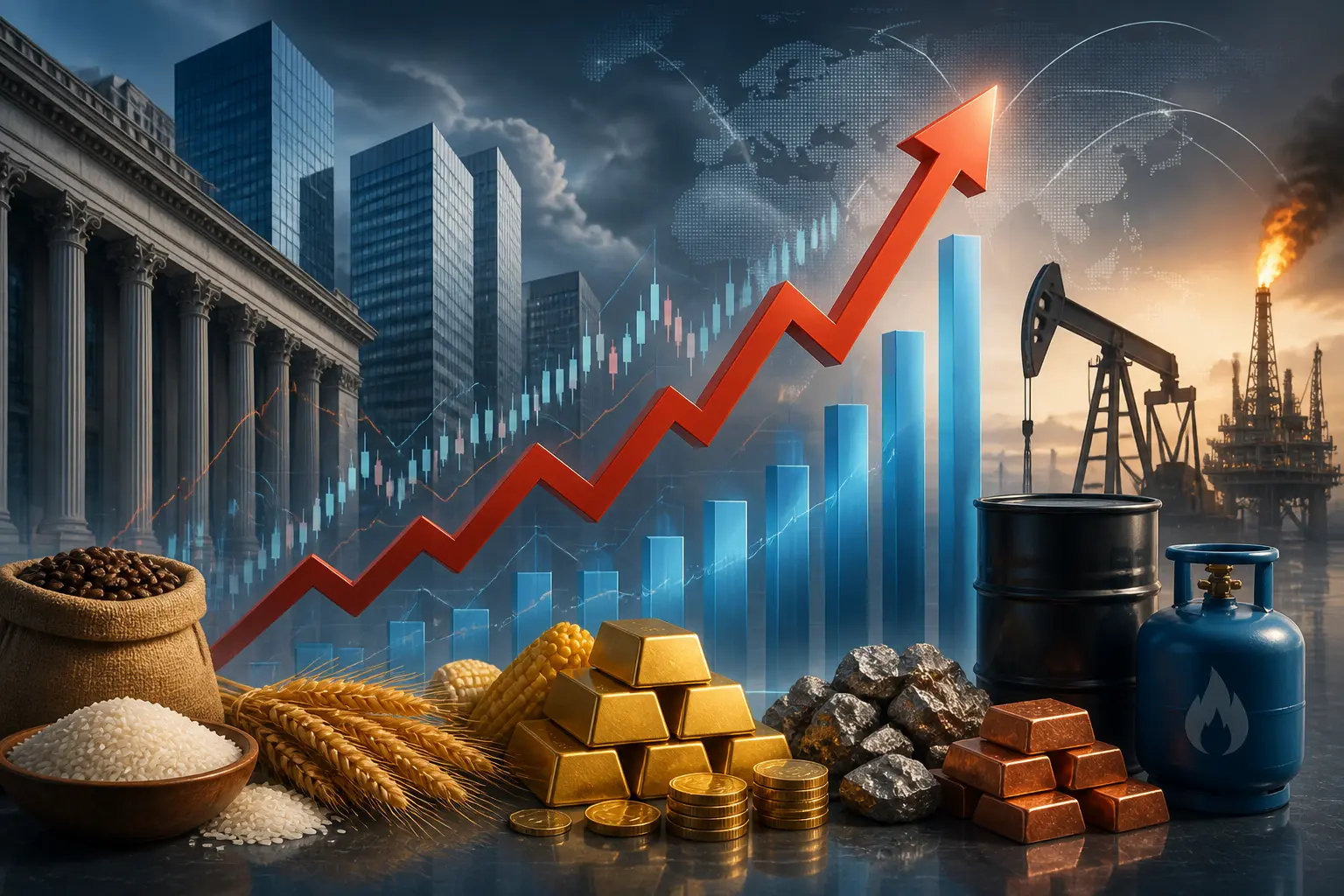 البنك الدولي يتوقع ارتفاع أسعار السلع الأساسية 23% في 2026 بسبب أزمات الطاقة والاضطرابات العالمية