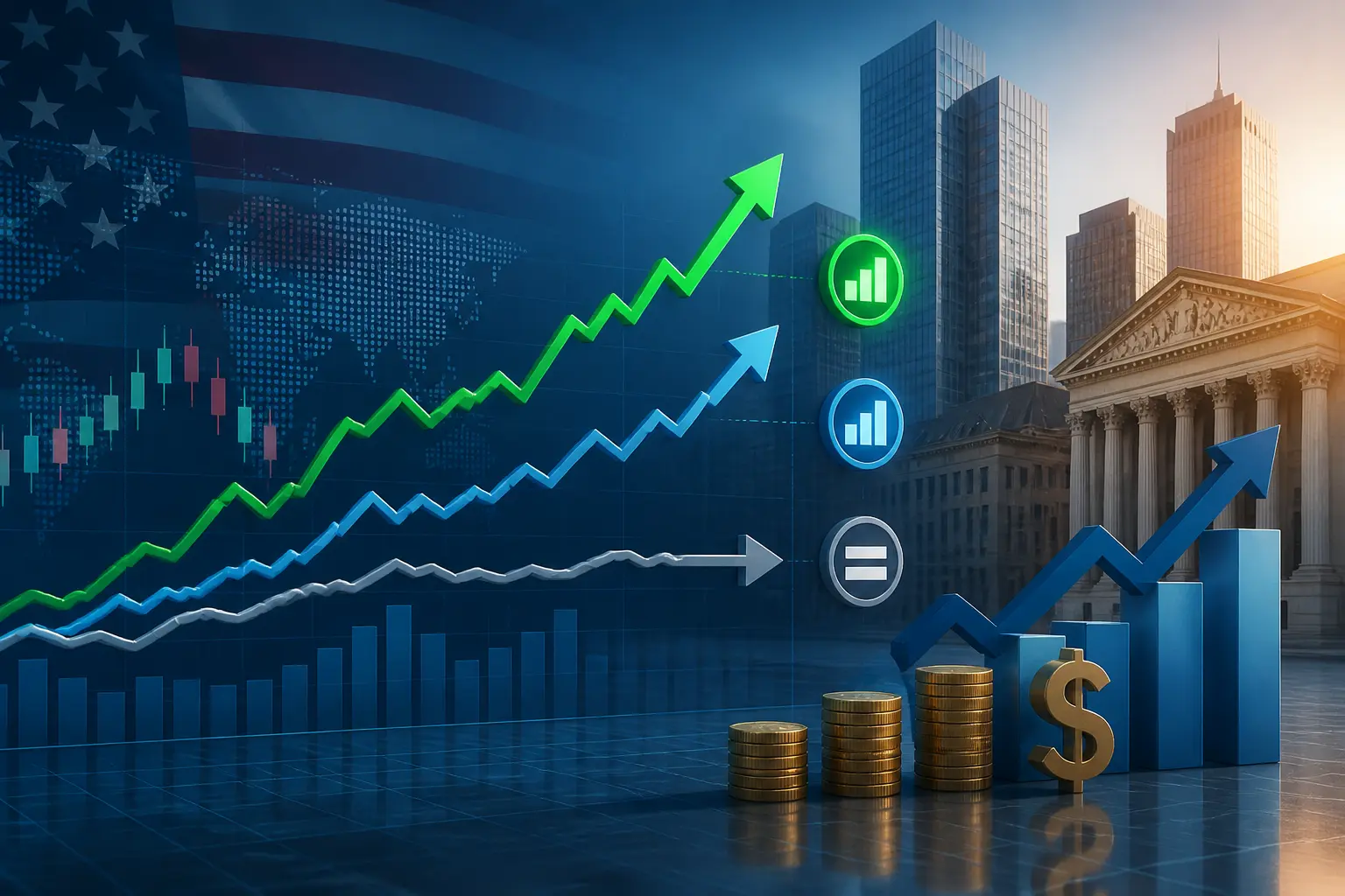 افتتاح متباين للأسهم الأمريكية مع استقرار داو جونز وصعود S&P 500 وناسداك