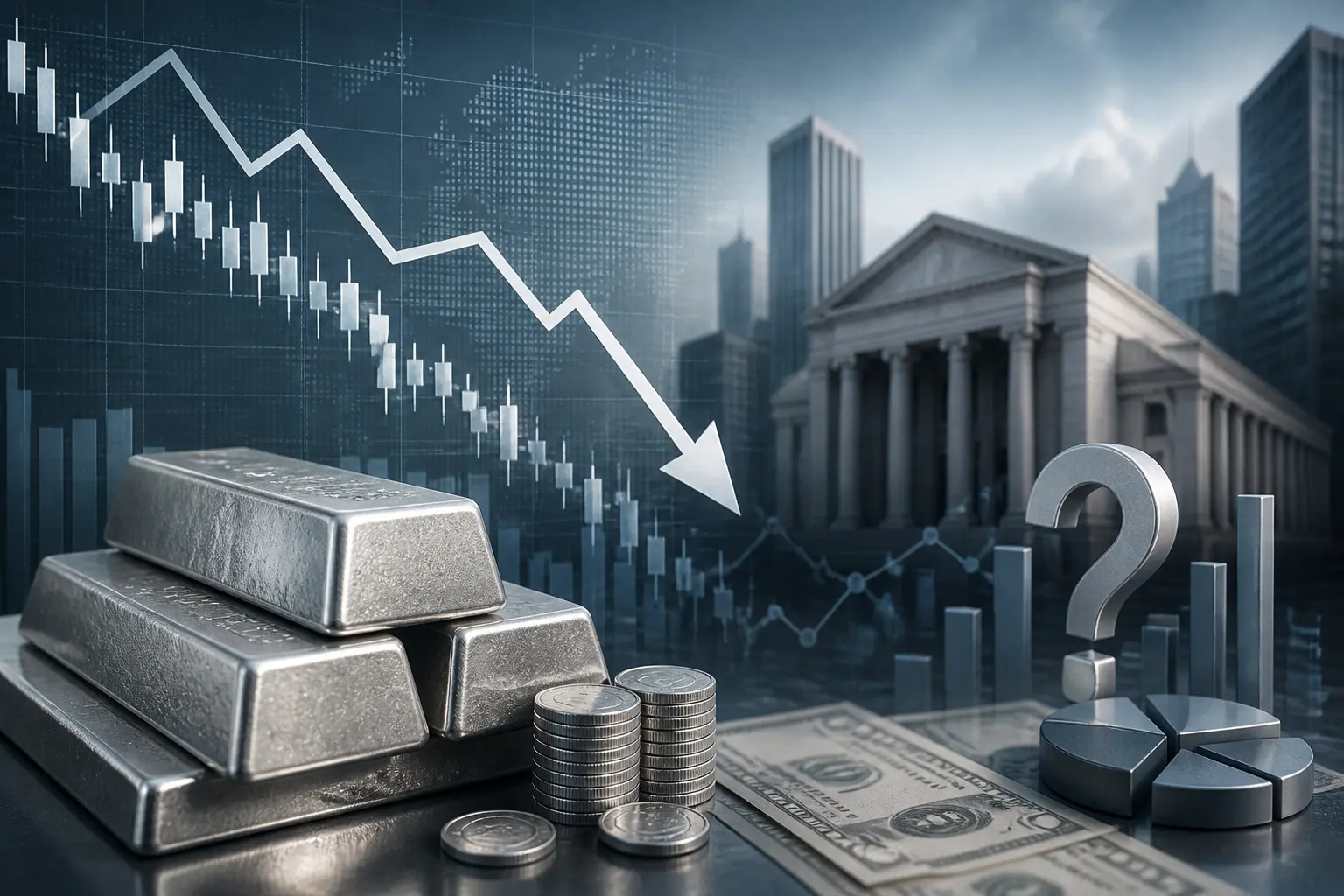تراجع سعر الفضة دون 53.50 دولار وسط حالة من عدم اليقين تجاه قرارات الفيدرالي