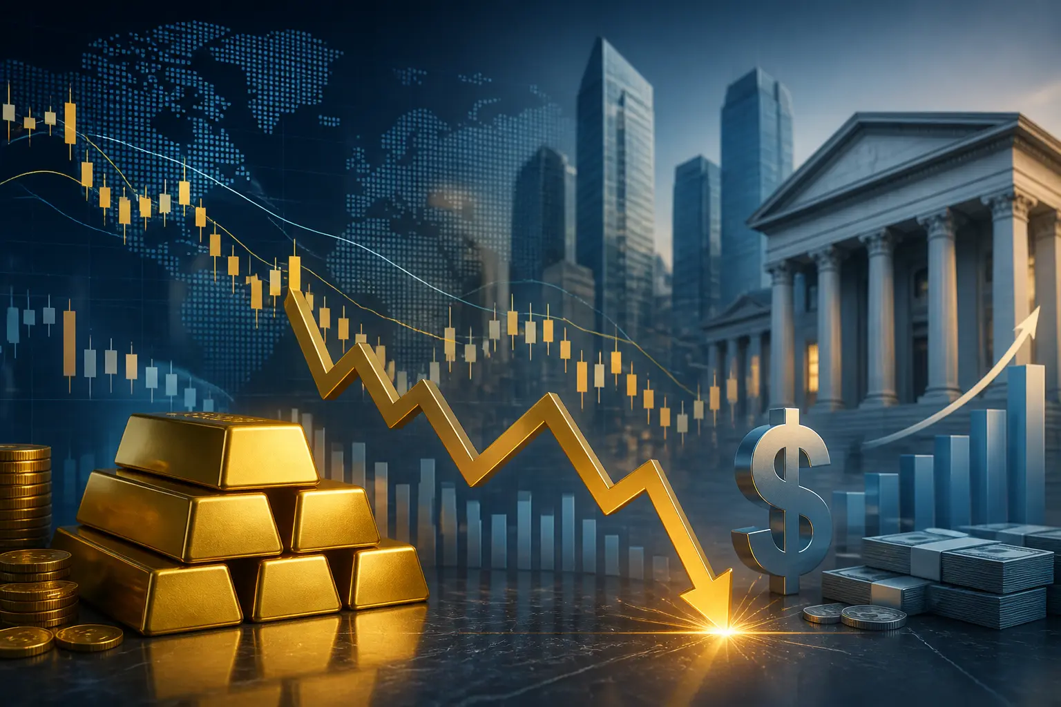 تراجع سعر الذهب بعد تثبيت الفائدة الأمريكية وترقب بيانات التضخم والناتج المحلي الأمريكي