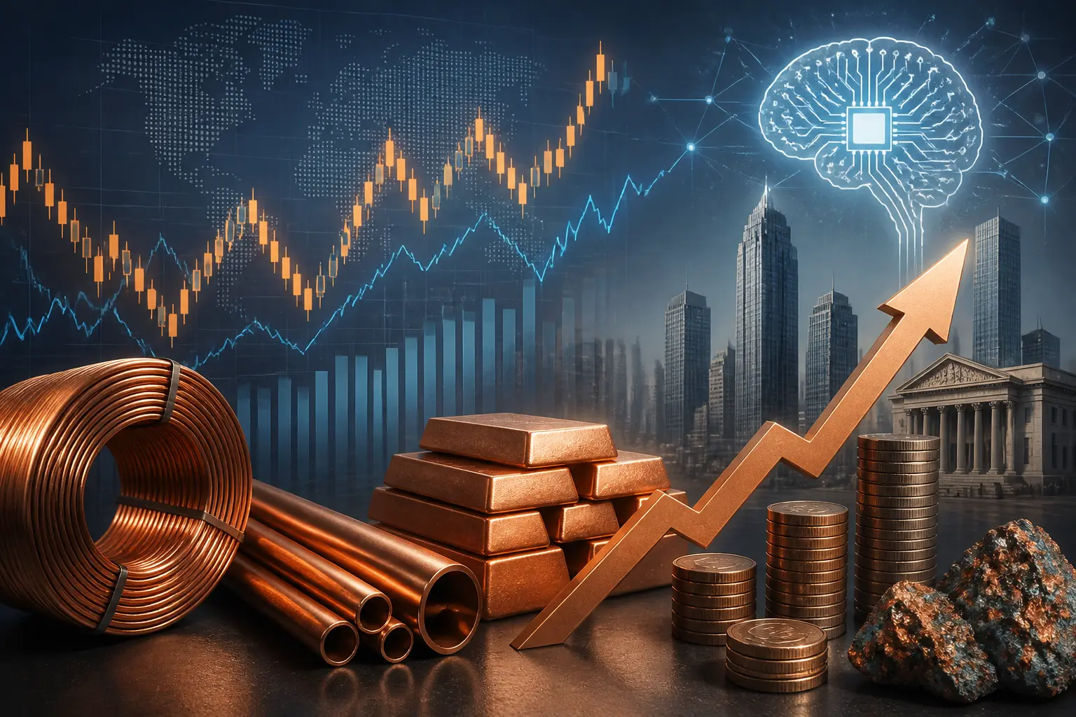 تحديات أمام ارتفاع أسعار النحاس وسط توقعات الطلب المدفوع بالذكاء الاصطناعي