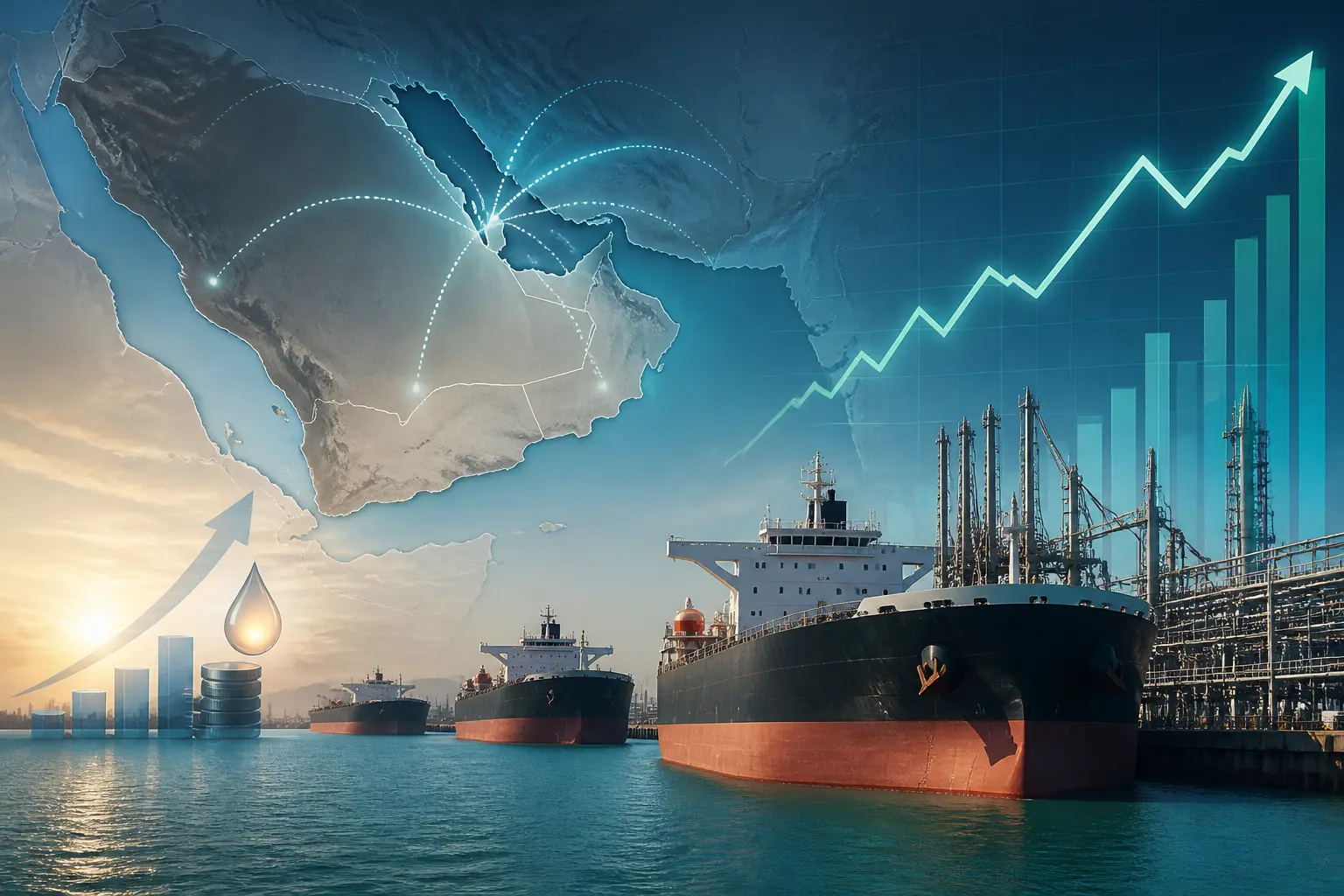 ارتفاع شحنات النفط السعودية عبر الناقلات لأعلى مستوى منذ فبراير