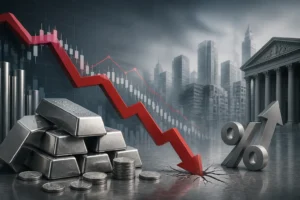 هبوط حاد لأسعار الفضة مع تعمق الانكماش وتأثيرات رفع الفائدة