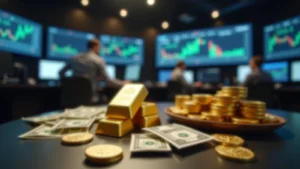 الذهب يتراجع وسط ترقب نتائج اجتماع الاحتياطي الفيدرالي وتراجع الدولار