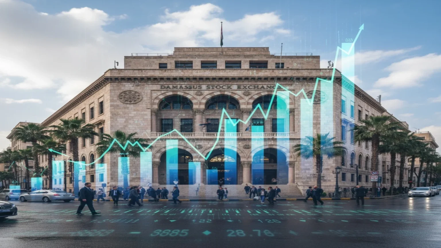 القيمة السوقية لأسهم سوريا ترتفع 37% إلى 2.25 مليار دولار بعد إعادة التداول