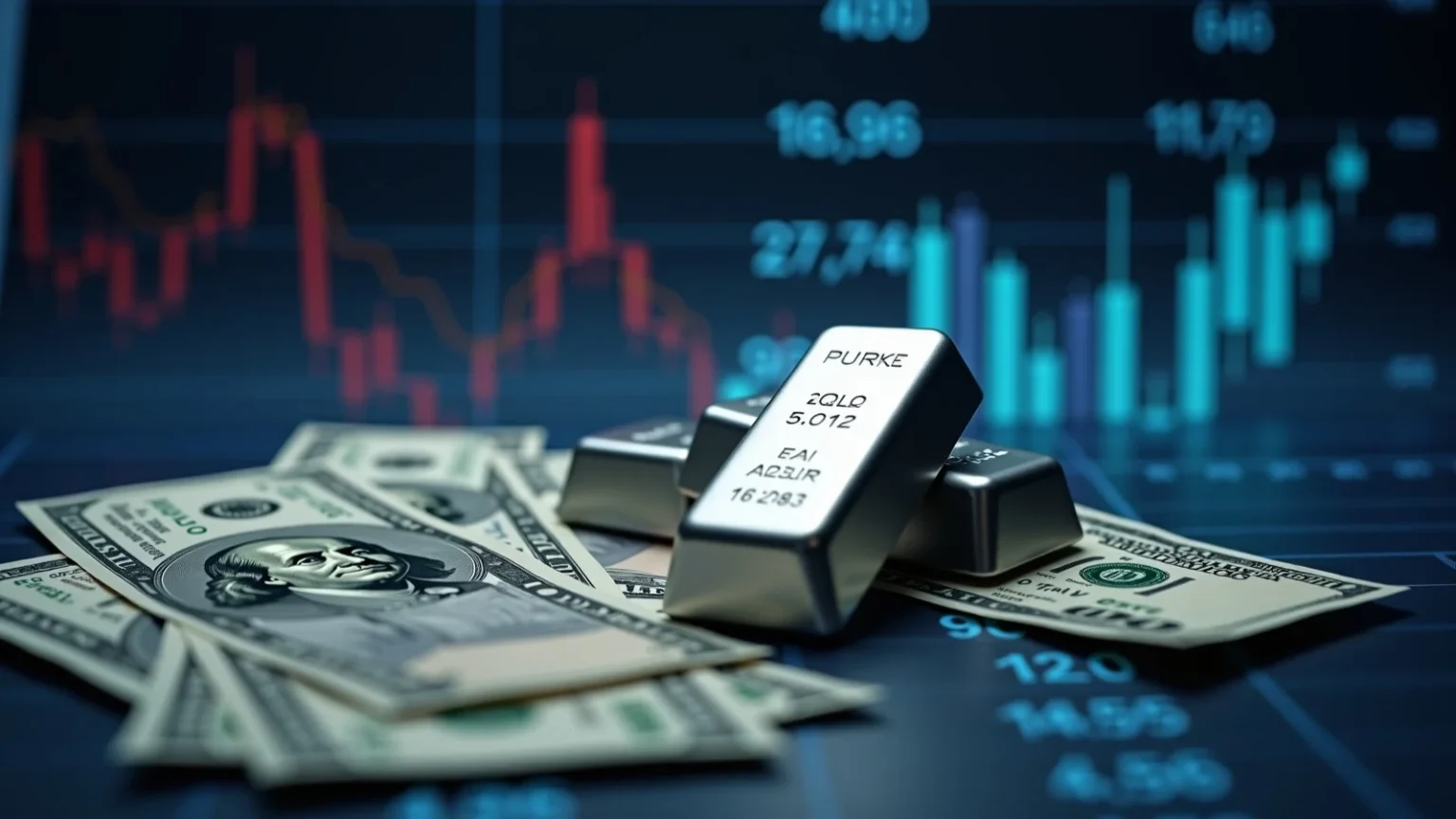 سعر الفضة يتراجع مؤقتاً قرب 58 دولار مع استمرار توقعات خفض الفائدة الأمريكية