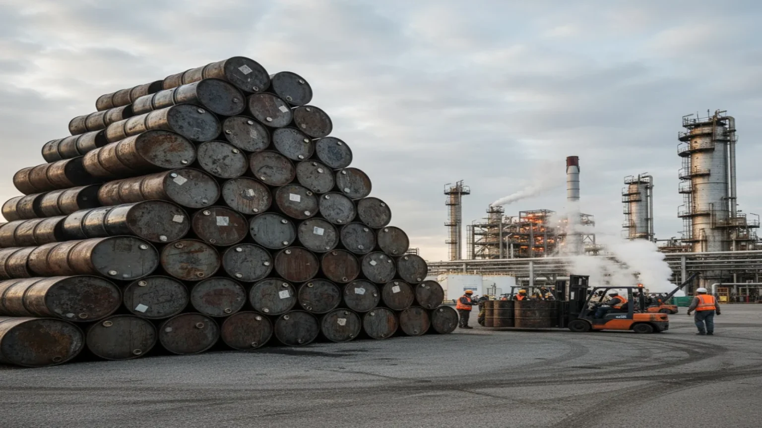 خام غرب تكساس يهبط قرب 57 دولار مع خطة أميركية لإعادة بناء نفط فنزويلا