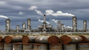 النفط يتراجع لكنه يقترب من أكبر مكاسب شهرية منذ سنوات