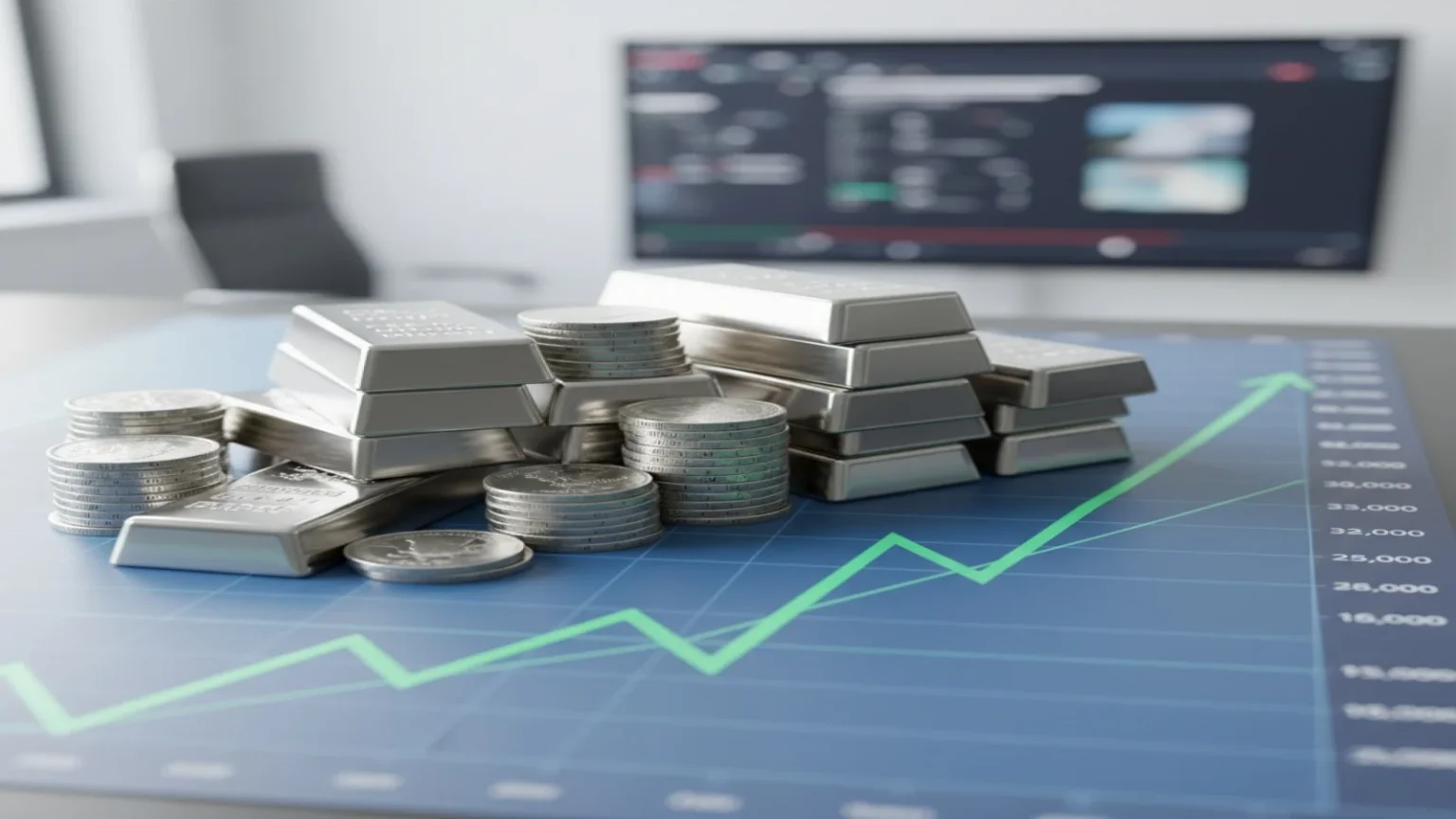 سعر الفضة يرتفع إلى أعلى مستوى عند 99.39 دولار مع بقاء الاتجاه الصعودي قويا